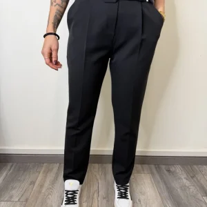 PANTALONE PINCES CINTURA NERO SUSYMIX