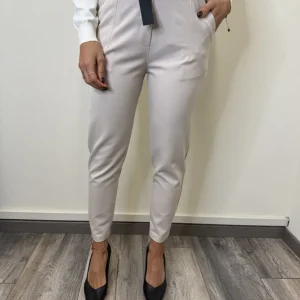 PANTALONE CON ELASTICO E CINTURA IN VITA BURRO SUSYMIX