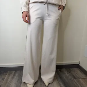 PANTALONE A PALAZZO CON BANDE BURRO SUSYMIX