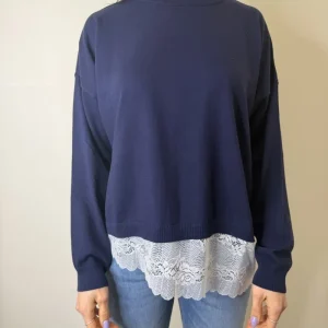 BARCHETTA ASIMMETRICA CON PIZZO BLU MOTEL