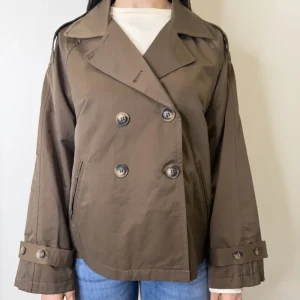 TRENCH CORTO DOPPIO PETTO CAFFE SUSYMIX