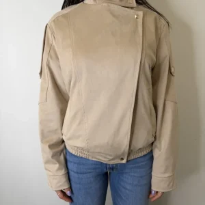 BOMBER IN ECOCAMOSCIO BEIGE MOTEL