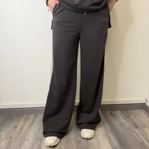 PANTALONE TUTA A PALAZZO CON BANDE LATERALI MORO MOTEL