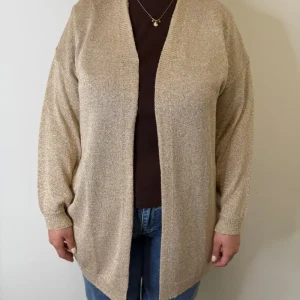 CARDIGAN LUNGO LUREX ORO SUSYSTAR