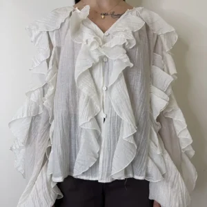 CAMICIA VOLANT PANNA MOTEL