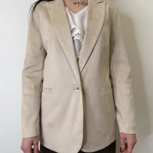 GIACCA DAINETTO MONOPETTO BEIGE SUSYMIX