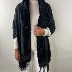 SCIARPA PELLICCIOTTO NERO MOTEL