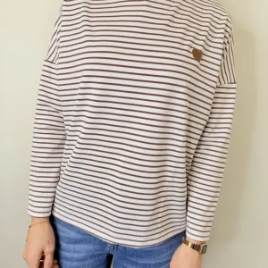 MAGLIA RIGA CUORE MORO SUSYMIX