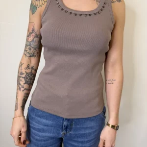 CANOTTA COSTINE CON STRASS DIVERSI COLORI SUSYMIX