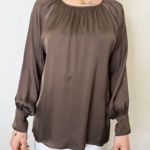 BLUSA CON SPILLA GIROCOLLO CAFFE’ SUSYMIX