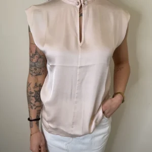 BLUSA CON SPILLA MEZZA MANICA ROSA CIPRIA  SUSYMIX