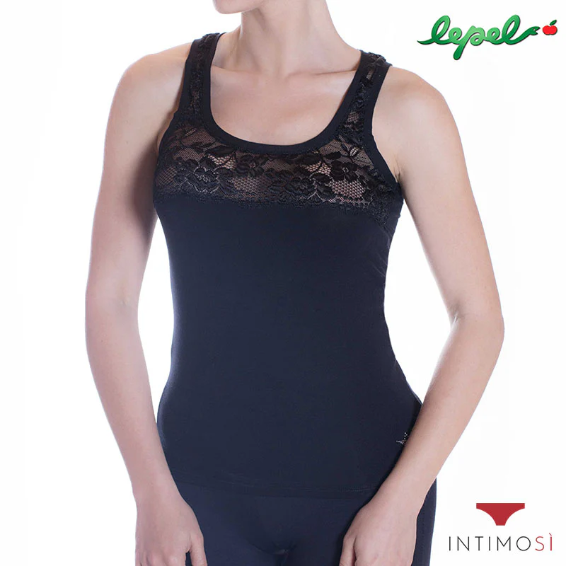 Canotta spalla larga in pizzo trasparente | Lepel 2619 - immagine 5