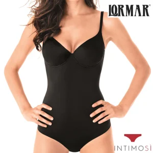 Body imbottito con coppe stretch e retro taglio laser | Lormar Mousse
