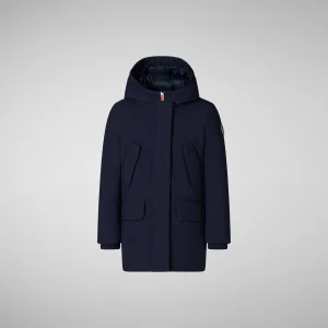 PARKA CON CAPPUCCIO BAMBINA ALLY BLU NAVY