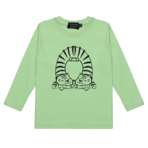 Maglia Manica Lunga Neonato Bambini con Stampa Tigre - Jersey Policotone