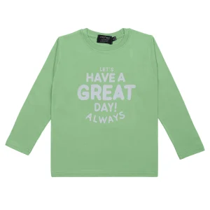 Maglietta Manica Lunga Bambini con Scritta - Jersey Policotone