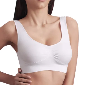 Reggiseno top imbottito in microfibra con spalline larghe e coppe rimovibili | Bellissima 140