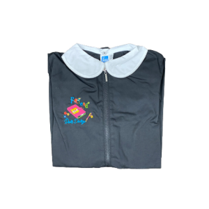 Casacca bambina elementari con disegno “Diario amico” con cerniera e colletto incluso