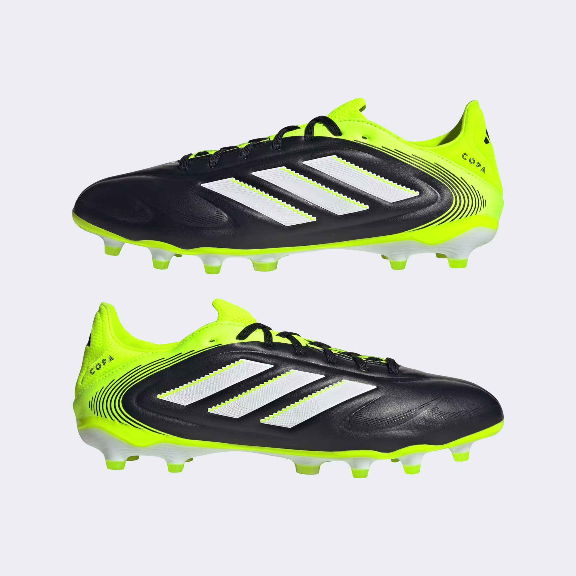 Scarpe da calcio ADIDAS COPA PURE 3 PRO FG Black White Lemon - immagine 7