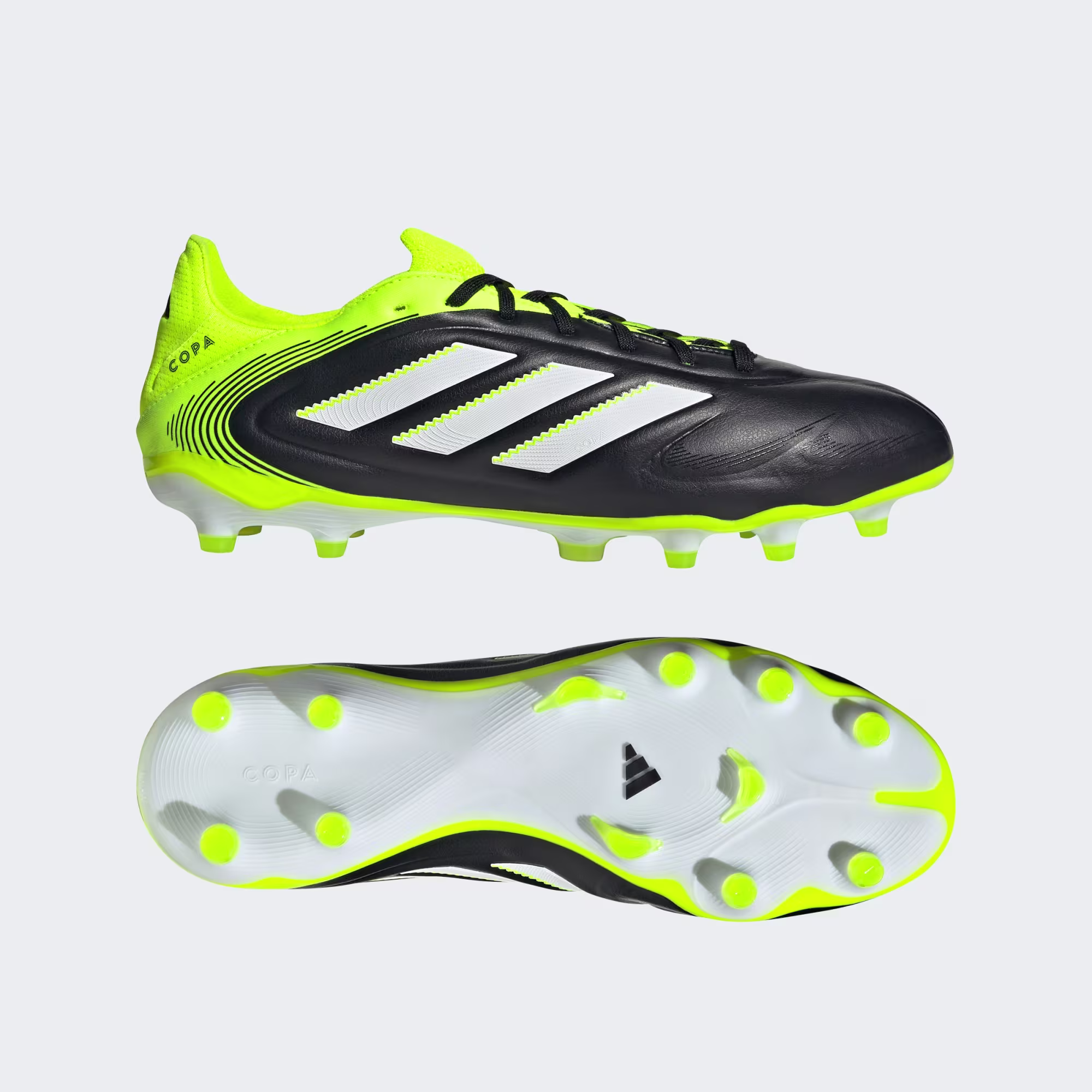 Scarpe da calcio ADIDAS COPA PURE 3 PRO FG Black White Lemon - immagine 6