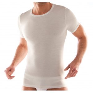 T-shirt girocollo manica corta lana cotone – Taglia comoda