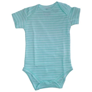 Body Neonato Unisex a Righe Verde Acqua