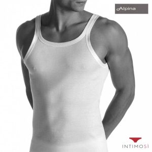 Canottiera spalla stretta in filo di Scozia  Conf. 3 PZ. | Alpina Ana003