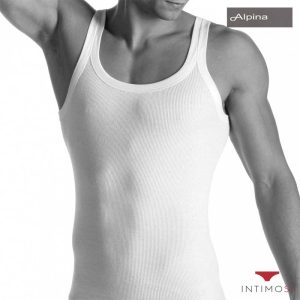 Canottiera spalla stretta in puro cotone pettinato Conf. 6 PZ. | Alpina Ana004