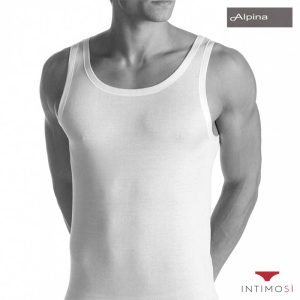 Canottiera spalla larga in filo di Scozia Conf. 3 PZ. | Alpina Anb004