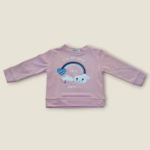 Felpa leggera da bambina Arcobaleno