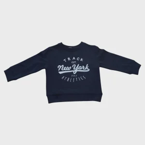 Felpa per bambini blu con scritta