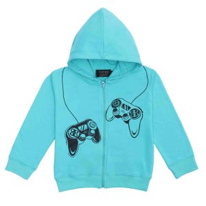 Felpa bambino French Terry con cappuccio e stampa Gaming - Controller 2-10 anni