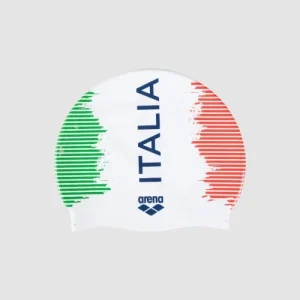 Cuffia nuoto ITALIA Silicone CAP ARENA bianca