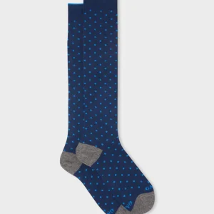 Calze lunghe donna cotone fantasia pois Gallo