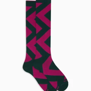 Calze lunghe donna cotone fantasia maxi rombo Gallo