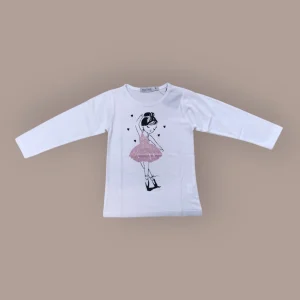 Maglia bambina con stampa ballerina