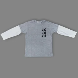 Maglia bambino effetto doppia manica