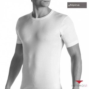 Maglia mezza manica girocollo in cotone filo di Scozia Conf. 3 PZ. | Alpina Anl005