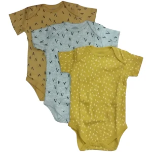 Set 3 Body Neonato Unisex Manica Corta Fantasie Miste - Cotone