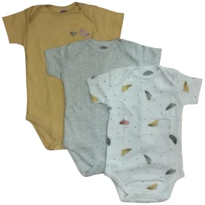 Set 3 Body Neonata Manica Corta Fantasie Miste - Cotone